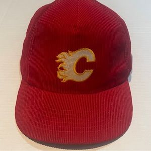 Vintage Ted Fletcher Red Calgary Flames Cap
